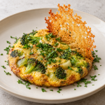 Broccoli Egg Galette, Parmesan Lace and Parsley - Fresh Start 30: A Journey To Better Health Broccoli Egg Galette, Parmesan Lace and Parsley
